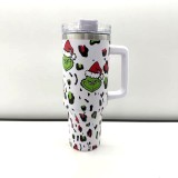 New Christmas Grinch 40oz Double Layer 304 Vacuum Stainless Steel Insulation Ice Cream Cup