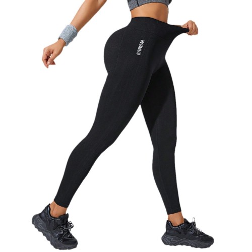 European and American yoga pants for women with high waist and hip lifting, high-end fitness, exercise, Pilates, running pants, wearing yoga pants on the outside