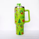New Christmas Grinch 40oz Double Layer 304 Vacuum Stainless Steel Insulation Ice Cream Cup