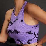 Ins popular tie dye yoga suit vest women's summer haute couture Pilates fitness sports top new model