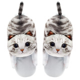 Cat slippers in stock, comfortable and non slip cotton slippers EVA cute girl high-end gift box, cross-border new product simulation cat