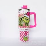 New Christmas Grinch 40oz Double Layer 304 Vacuum Stainless Steel Insulation Ice Cream Cup