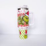 New Christmas Grinch 40oz Double Layer 304 Vacuum Stainless Steel Insulation Ice Cream Cup