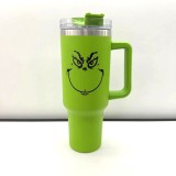 New Christmas Grinch 40oz Double Layer 304 Vacuum Stainless Steel Insulation Ice Cream Cup