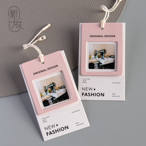 Clothing hang tag production logo women's clothing trademark hanging design Roland pattern hanging card paper development in stock
