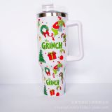 New Christmas Grinch 40oz Double Layer 304 Vacuum Stainless Steel Insulation Ice Cream Cup