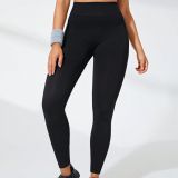 European and American yoga pants for women with high waist and hip lifting, high-end fitness, exercise, Pilates, running pants, wearing yoga pants on the outside