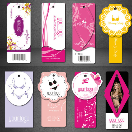 Customized lingerie hang tags, clothing hang tags, customized children's clothing, bra certificate production, card printing