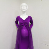 Amazon Wish Pregnant Women Photography Dress Elastic Cotton Pregnant Women Photography Photography Dress Pregnant Women's Long Dress
