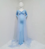 Amazon Wish Pregnant Women Photography Dress Elastic Cotton Pregnant Women Photography Photography Dress Pregnant Women's Long Dress