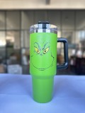 Cross border 40oz handle coffee cup can be individually printed with logo 40oz office water cup 304 stainless steel insulated cup