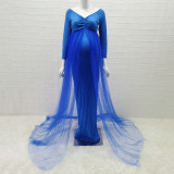 Amazon Wish Pregnant Women Photography Dress Elastic Cotton Pregnant Women Photography Photography Dress Pregnant Women's Long Dress