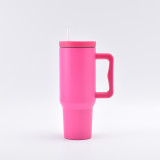 New cross-border fourth generation 40oz handle cup with large capacity 304 stainless steel car cup, car straw ice cream cup