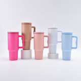 New cross-border fourth generation 40oz handle cup with large capacity 304 stainless steel car cup, car straw ice cream cup