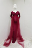 Amazon Wish Pregnant Women Photography Dress Elastic Cotton Pregnant Women Photography Photography Dress Pregnant Women's Long Dress