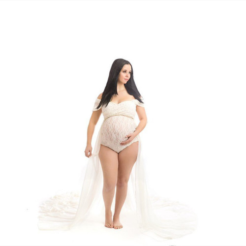 Wish Pregnant Women Photography Photography Lace jumpsuit Long Dress Dress jumpsuit Dress Pregnant Women Photography