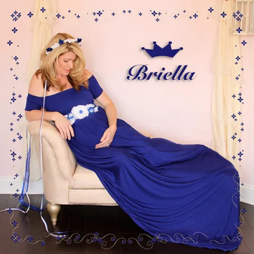AliExpress Amazon Elastic Pregnant Women's Dress Cotton European and American Pregnant Women's Photo Photography Tail Long Dress Large