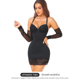 European and American Foreign Trade New Large Size Women's Sexy Open Back Lace Tight Wrap Hip Suspended Dress T210648