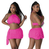 CY900889 European and American Amazon Fashion New Two Piece Set Sexy Short Set Wrapped Hip Ultra Short Skirt for Women