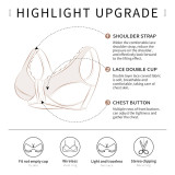 Cross border source of goods without steel rims, lace, large cup front buckle, thin European and American oversized bra BCDEF cup W210803