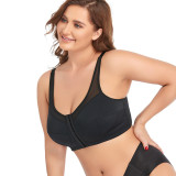 Cross border supply: No steel ring, lace, large cup, front buckle, thin European and American oversized bra BCDEF cup W210802