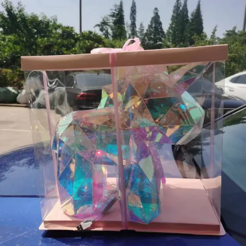 Wholesale of luminous rabbit unicorn LED colorful bear dolls by manufacturers as Valentine's Day gifts