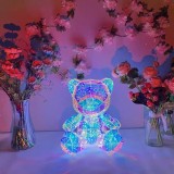 Wholesale of luminous rabbit unicorn LED colorful bear dolls by manufacturers as Valentine's Day gifts