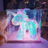 Wholesale of luminous rabbit unicorn LED colorful bear dolls by manufacturers as Valentine's Day gifts