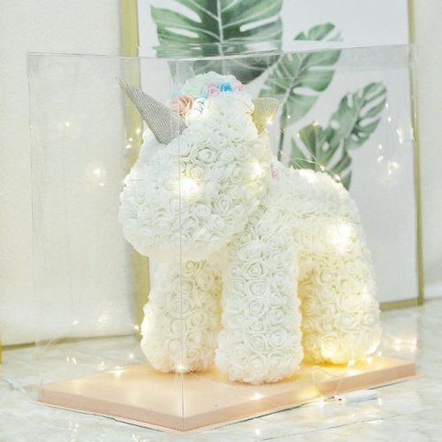 Factory direct selling soap flower creative flower eternal life flower Qixi love Christmas gift diamond horn unicorn