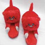 Hot selling cat plush slippers