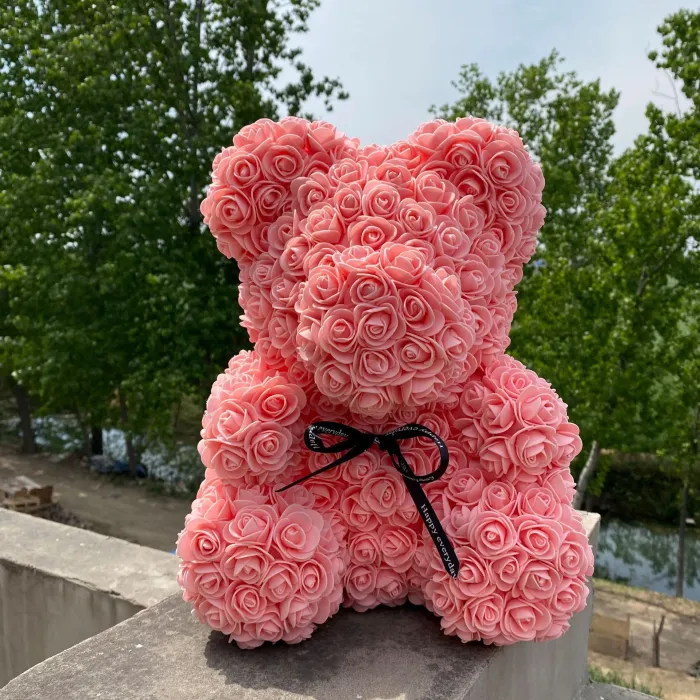 Factory direct sales pe imitation rose Qixi Valentine's Day gift decorations foam bear eternal soap fake flowers creativity