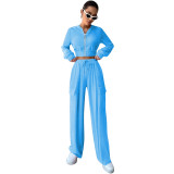 YD8787-D8 European and American women's clothing, Amazon's new fashion non toppling straight tube hooded two-piece set, cross-border