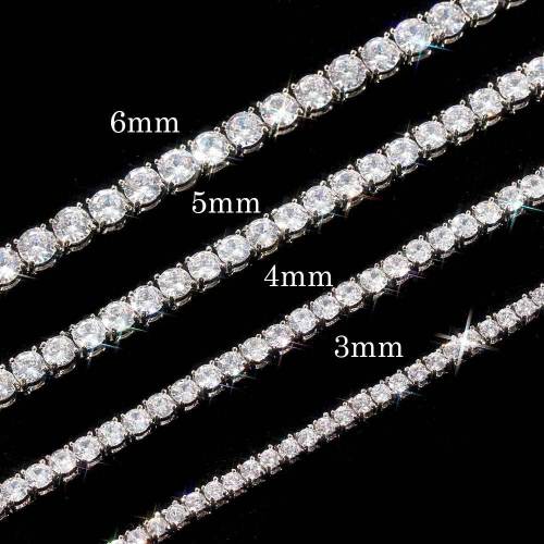 Cross border hot selling zircon tennis necklace accessories for women, hip-hop, men, and niche necklaces wholesale in Europe and America