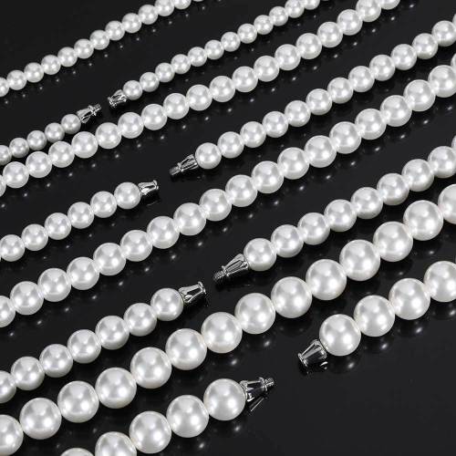 Cross border hip-hop in Europe and America, personalized and minimalist pearl necklace jewelry, versatile and niche accessories for women, couple bracelets for men and women