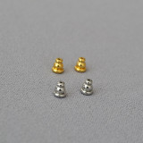 Wholesale of brass plated with genuine gold, anti slip silicone bullet head, gourd ear plug, earplug accessories, DIY