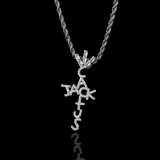 European and American cross-border hip-hop cross zircon pendant personality necklace trendsetter full diamond men's pendant jewelry wholesale