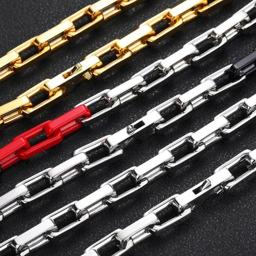 European and American cross-border titanium steel jewelry 9mm bamboo chain stainless steel necklace hip-hop personalized bracelet men's necklace wholesale