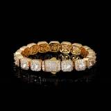 European and American 10mm square rock sugar chain zircon bracelet accessories trendy brand hip-hop new spring buckle men's bracelet wholesale