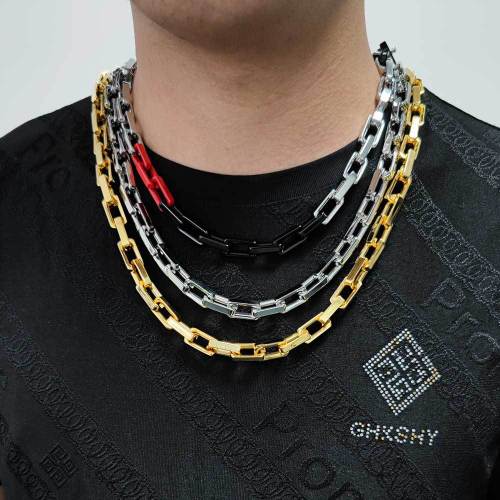 European and American cross-border titanium steel jewelry 9mm bamboo chain stainless steel necklace hip-hop personalized bracelet men's necklace wholesale