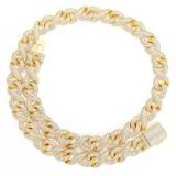 Amazon Cross border Hip Hop Jewelry 8-word Infinite Chain Cuban Necklace Micro Set Zircon Men's Personalized Bracelet Accessories