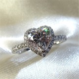Jiuqin Jewelry Factory European and American Temu Love Ring Valentine's Day Gift Wedding Engagement Ring