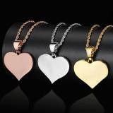 Cross border jewelry from Europe and America, hip-hop, love photos, pendants for male and female couples, heart-shaped picture frames, zircon necklaces, and a sense of luxury