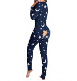 Button style front functional button flip adult pajama creativity