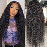 13 * 6 * 1 Kinky Curly Human Lace Wig Natural Lace Front Wig