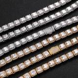 Wholesale of new 10mm solid rock sugar chain hip-hop necklaces with micro inlaid zircon trendy men's bracelet accessories from Europe and America
