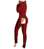 Button style front functional button flip adult pajama creativity
