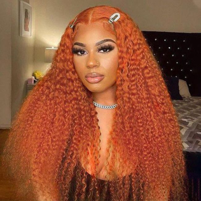 Ginger 350 # lace front human hair wigs