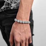 European and American cross-border jewelry 10mm love zircon rock sugar bracelet trendy brand personality full diamond hip-hop men's bracelet accessories