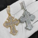 Cross Cross Zircon Pendant for Cross border Hip Hop in Europe and America, Hot Selling Accessories, Personalized Jewelry, Men's Pendant Necklace Wholesale