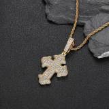 Cross Cross Zircon Pendant for Cross border Hip Hop in Europe and America, Hot Selling Accessories, Personalized Jewelry, Men's Pendant Necklace Wholesale